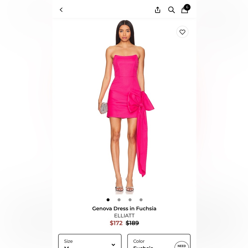 Elliatt Genova Strapless Mini Dress